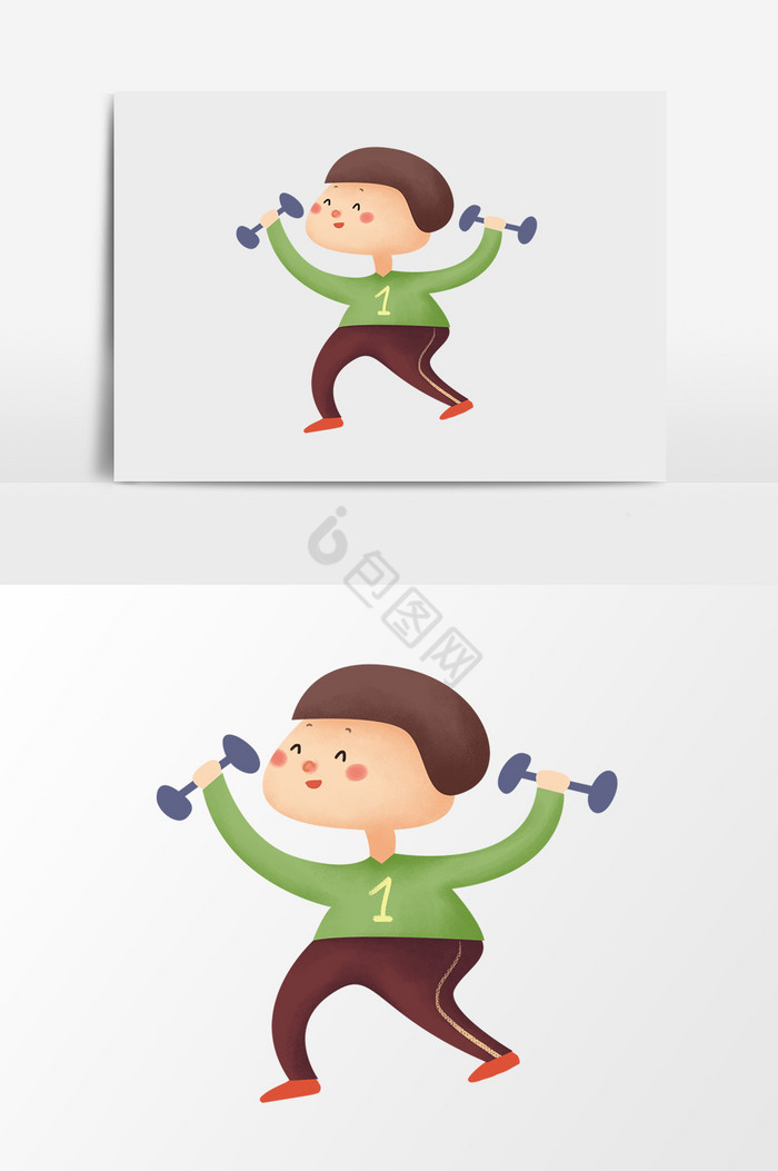 做操卡通图片-做操卡通素材免费下载-包图网