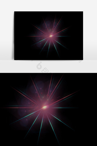 彩色科技光效光晕光线炫光矢量图片