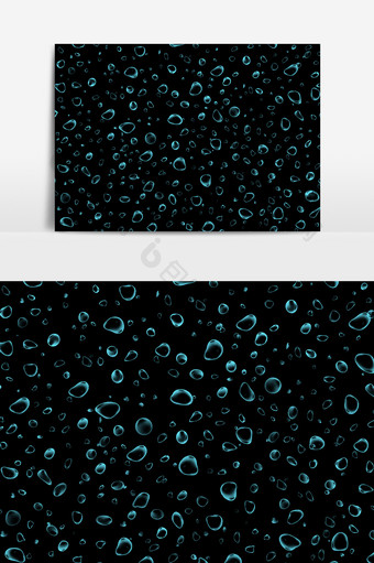 立体雨滴液体水滴元素图片