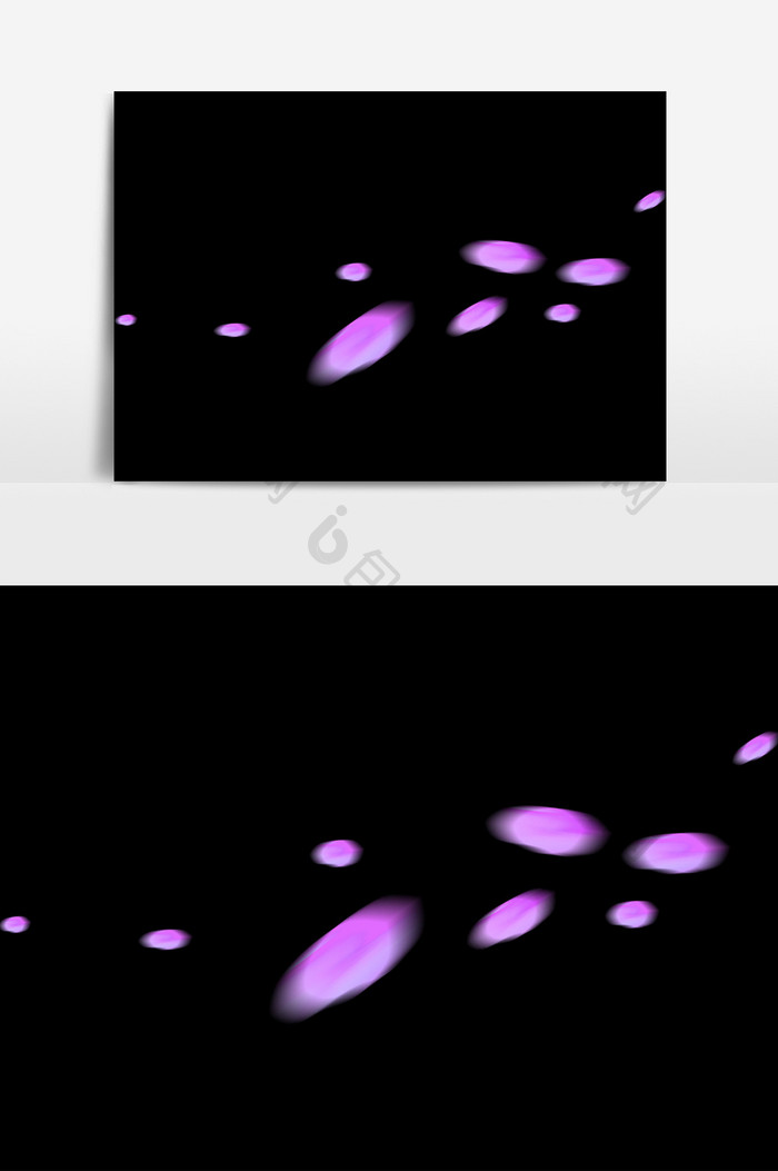 漂浮紫色花瓣元素素材