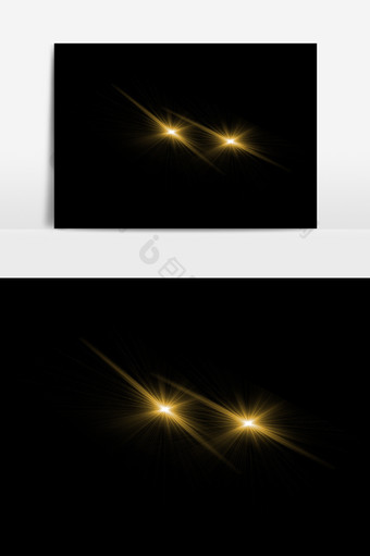 金色星光闪光元素素材图片