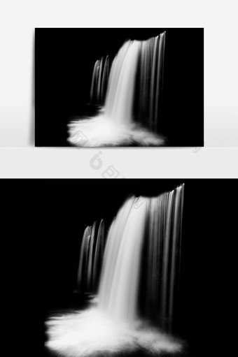 高山流水瀑布倾泻元素图片