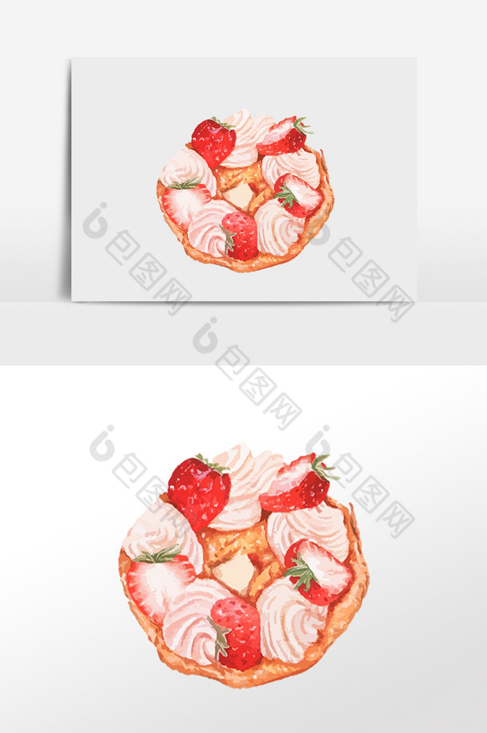 草莓蛋糕甜甜圈图片图片