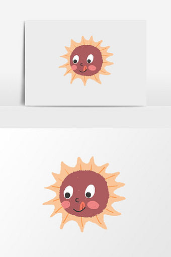 手绘卡通可爱太阳素材图片