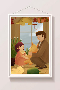 可爱温馨六一儿童节插画公众号封面致童年