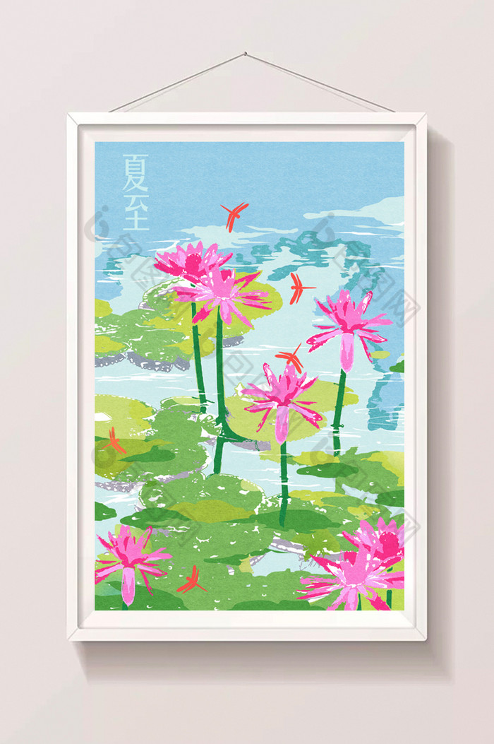 湖水粉色莲花粉色图片