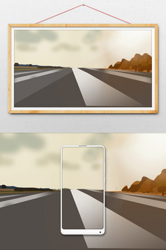 扁平清新治愈鲸鱼城市插画