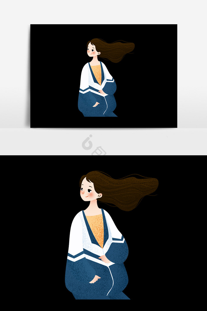 穿校服的女生图片