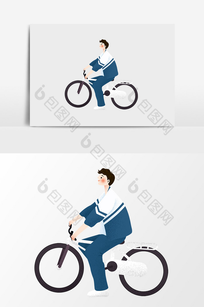 骑自行车的男生图片