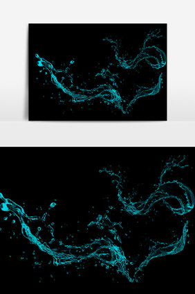 水滴水溅元素设计