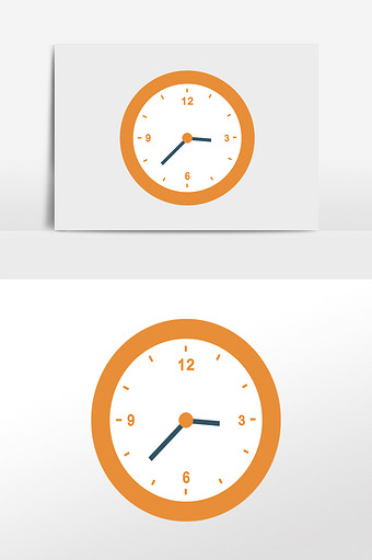 扁平卡通手绘时钟图片