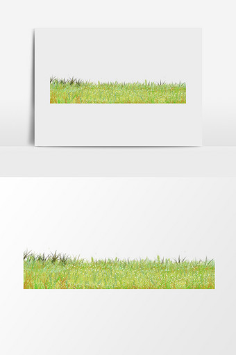 手绘水彩草丛草地图片