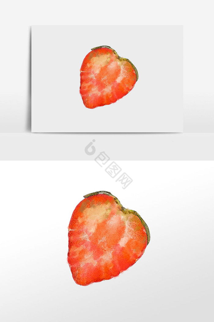 夏日水果切开的草莓图片