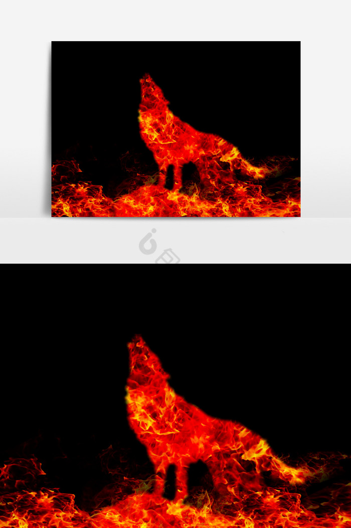 燃烧的狼效果图片