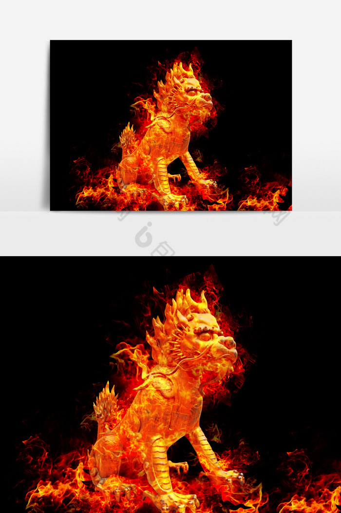 熊熊燃烧火焰效果图片图片