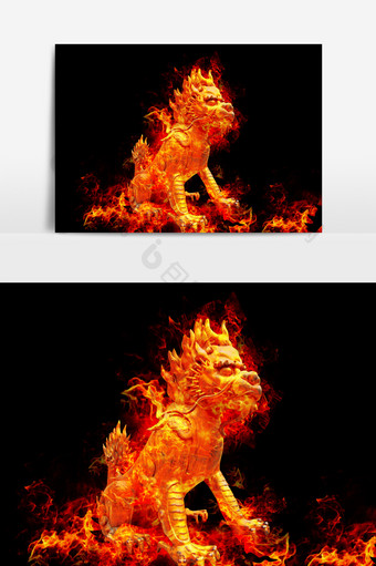 熊熊燃烧火焰效果元素图片