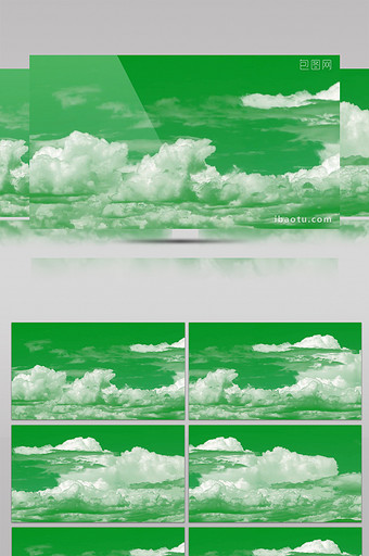 飘动的云绿幕素材图片