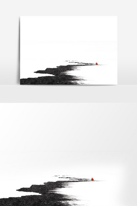 水墨丹青墨迹流水图片