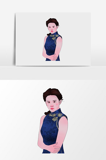 中国风古典旗袍美女图片