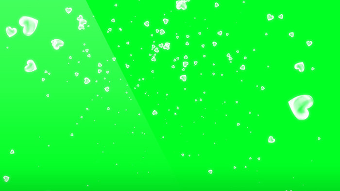 水晶爱心绿屏抠像绿幕视频素材