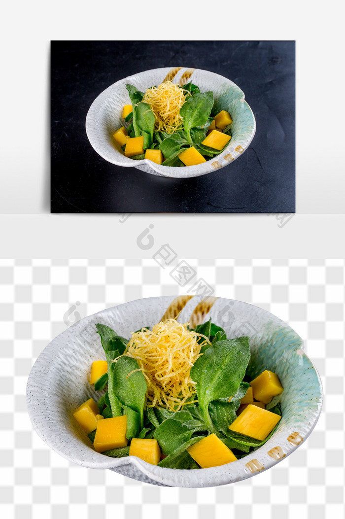南瓜芥菜日式料理素材