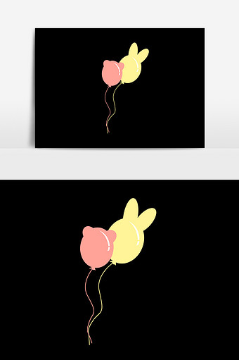 卡通彩色气球素材图片