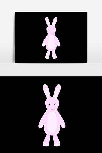 卡通粉色玩具兔子图片
