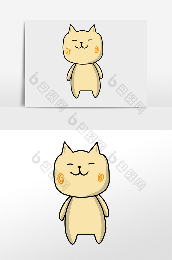猫微笑的插画图片图片