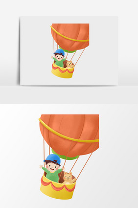 热气球小孩