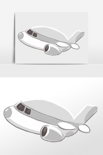 手绘唯美风格科技教育飞行飞机插画图片