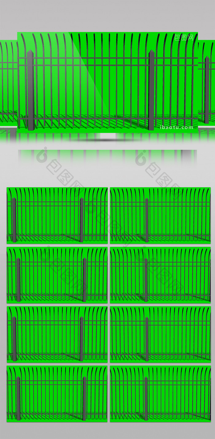 移動柵欄綠色摳像綠幕背景視頻
