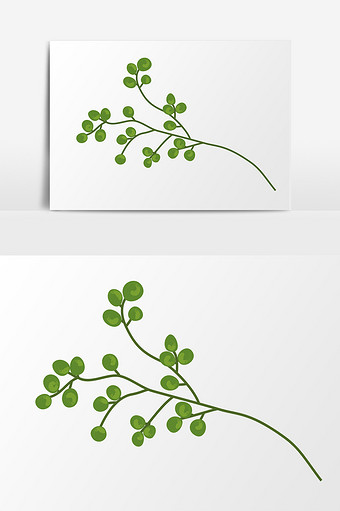 植物叶子插画元素素材图片
