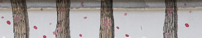 中式仿樱花花鸟背景墙