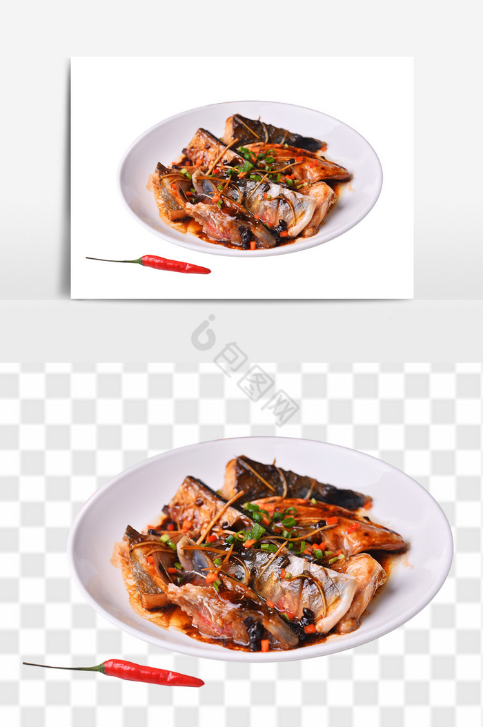 餐饮豉汁蒸鱼头菜式图片