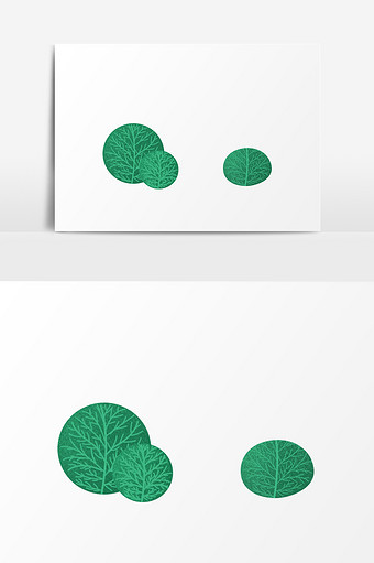创意树木插画元素图片