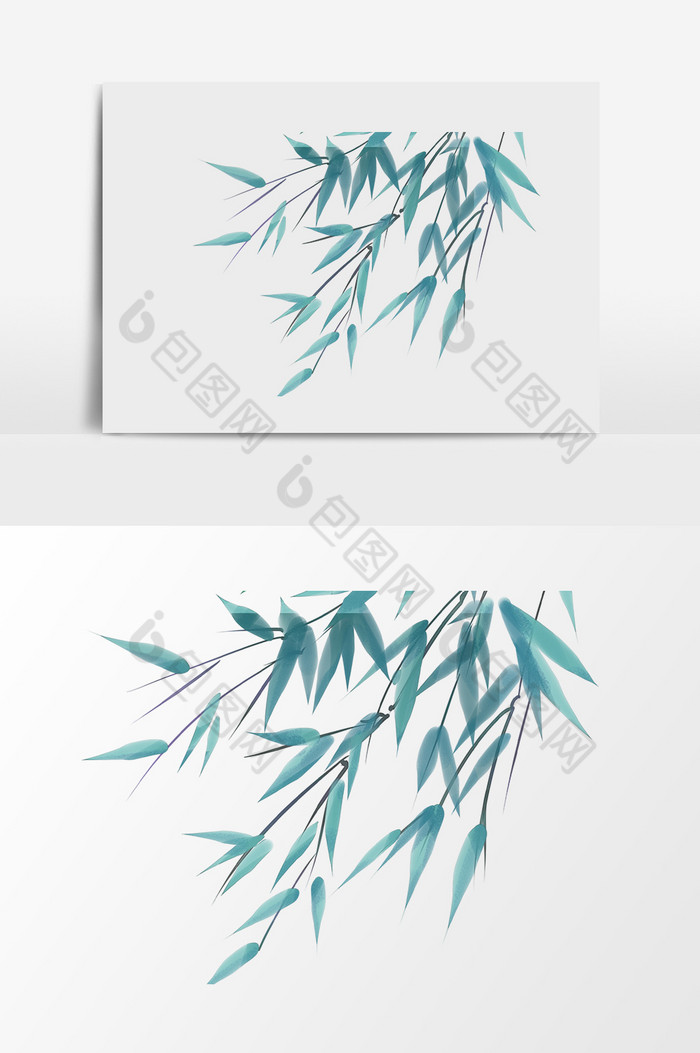 中国风水墨树叶图片-包图网