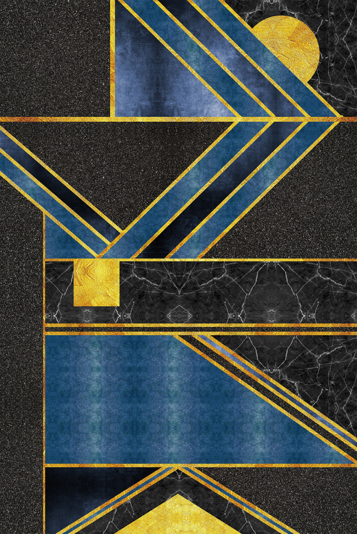 大气文艺现代抽象几何图案装饰画
