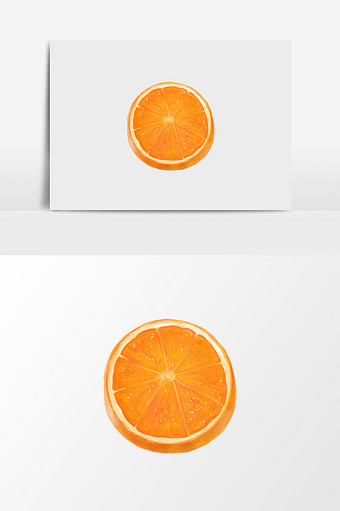 手绘水彩橙子素材图片