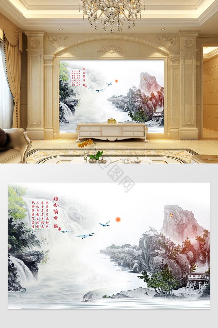 山水水墨画图片-山水水墨画素材免费下载-包图网