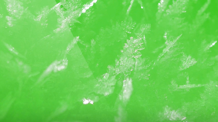 4k结冰冰花霜花绿屏抠像绿幕视频素材