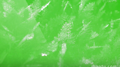 4k结冰冰花霜花绿屏抠像绿幕视频素材