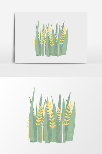 插画植物小草设计素材图片