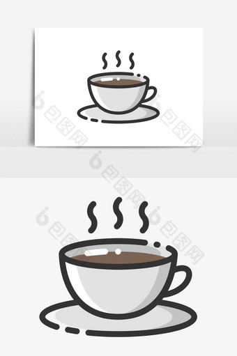 可爱简约MBE风格食物咖啡奶茶矢量元素图片