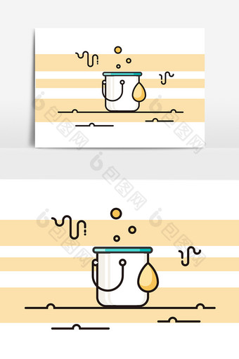 油漆桶动态元素设计图片