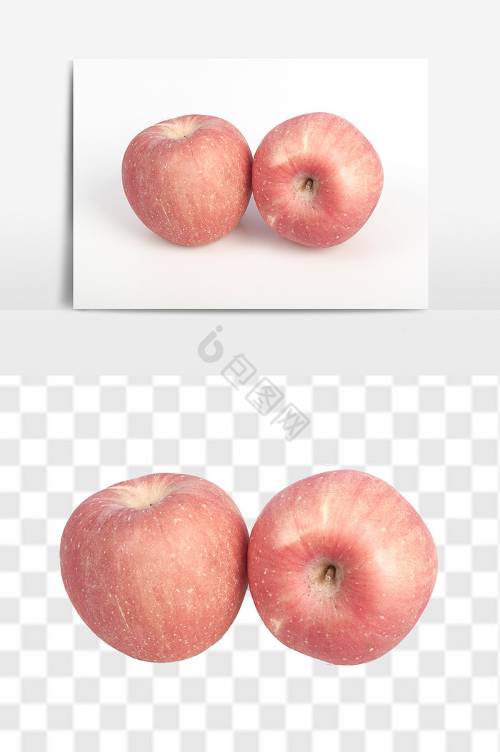 新鲜烟台红富士苹果高清水果食品图片