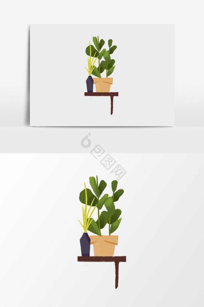 桌面上的仙人掌盆栽图片