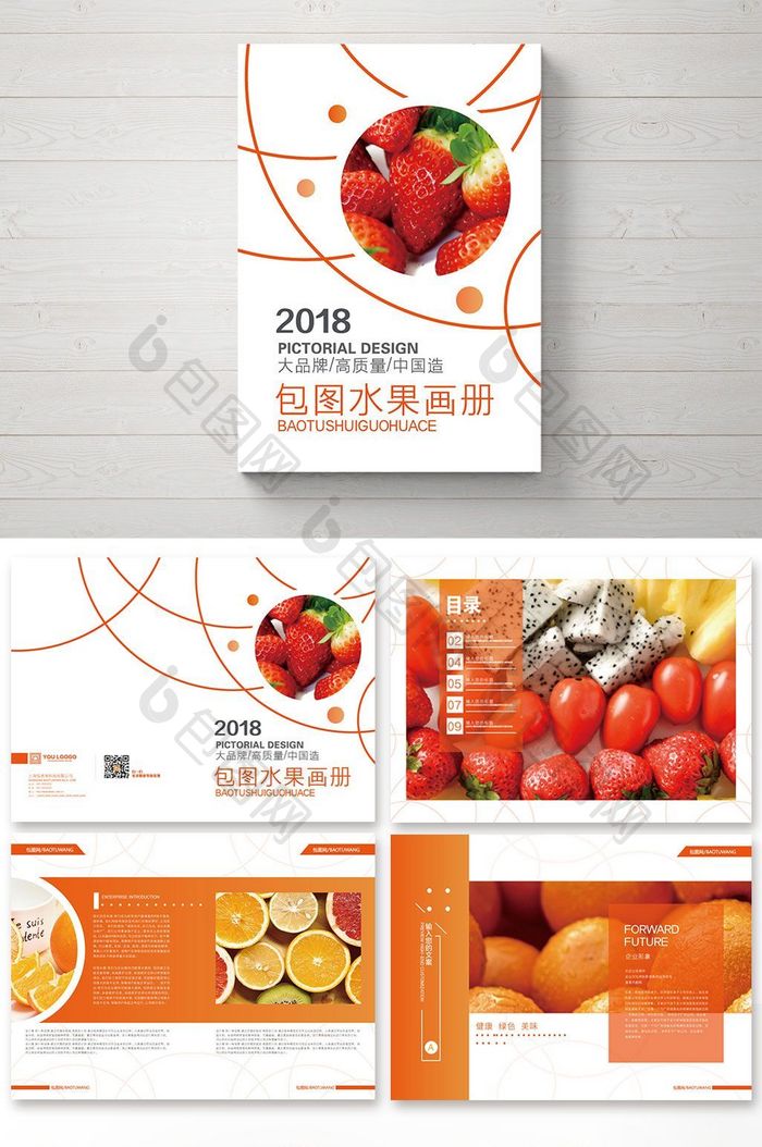 2018水果 食品整套画册设计