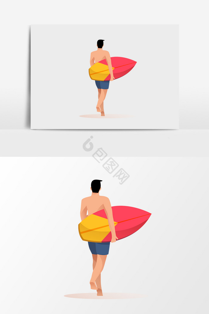 海边冲浪男人图片