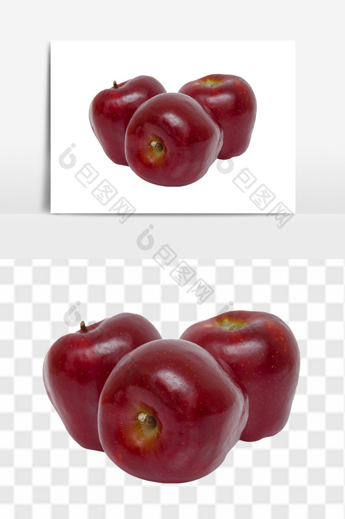 新鲜红苹果水果元素图片图片