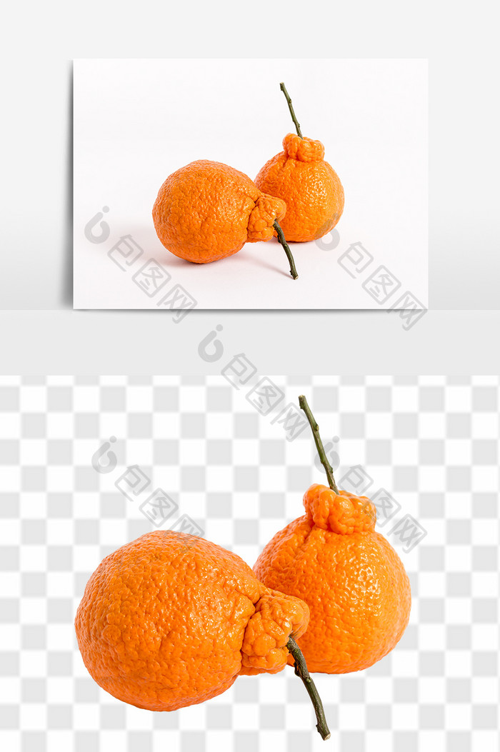 新鲜橘子丑橘高清水果元素食品素材